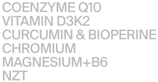 Линейка: Coenzyme Q10, Vitamin D3K2, Curcumin & Bioperine, Chromium, Magnesium + B6, NZT